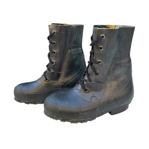 Hood QMC Mens 9R Black Rubber  Cold Weather Boots US Military Surplus